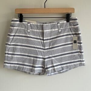 Gap Womens Chino Shorts‎ Size 4 The City 3" Nautical Striped Sailor Preppy Nwt